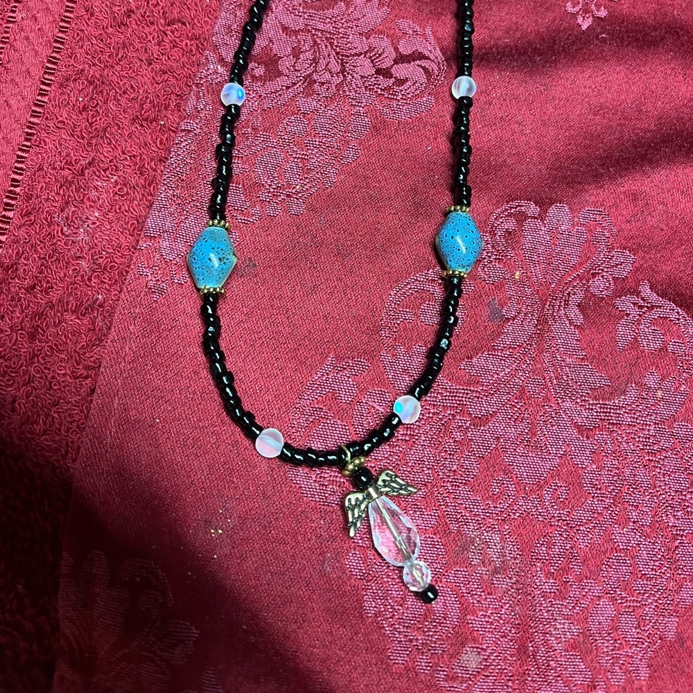 Hand crafted necklace.
